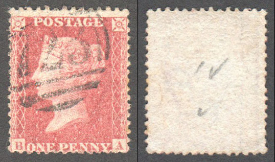 Great Britain Scott 20 Used Plate 50 - BA (P) - Click Image to Close
